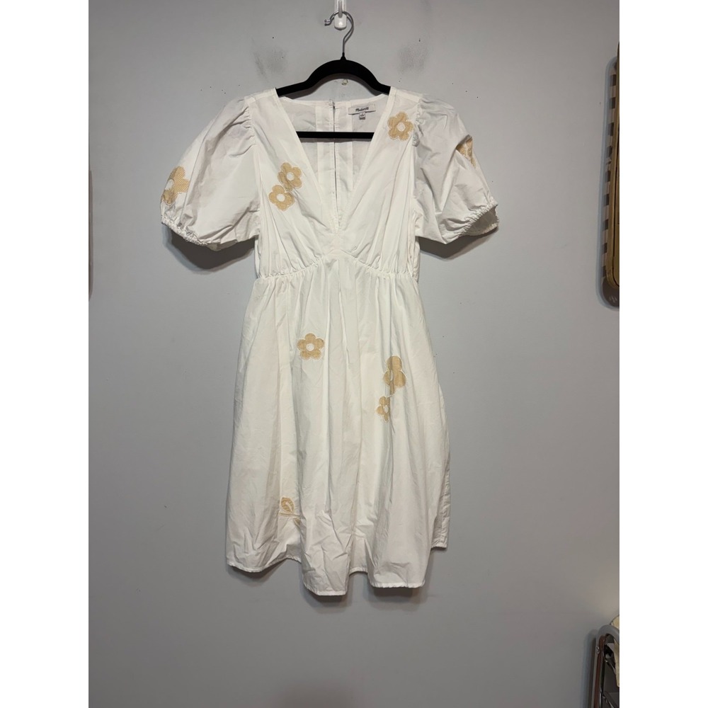 Madewell Annamarie Floral Patchwork Dress Women Size 2 Puff Sleeve Coquette - Picture 2 of 8